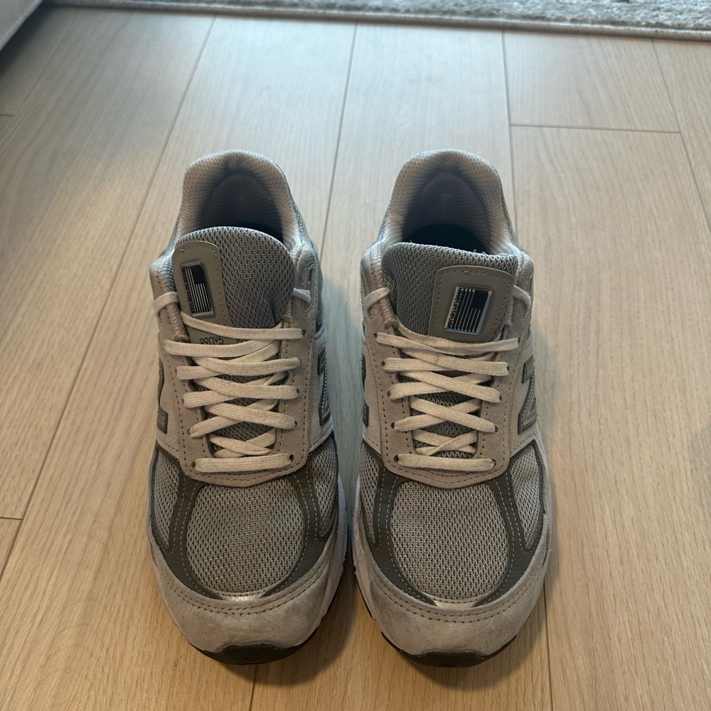 New Balance Gray Sneakers with Suede Mesh Panels